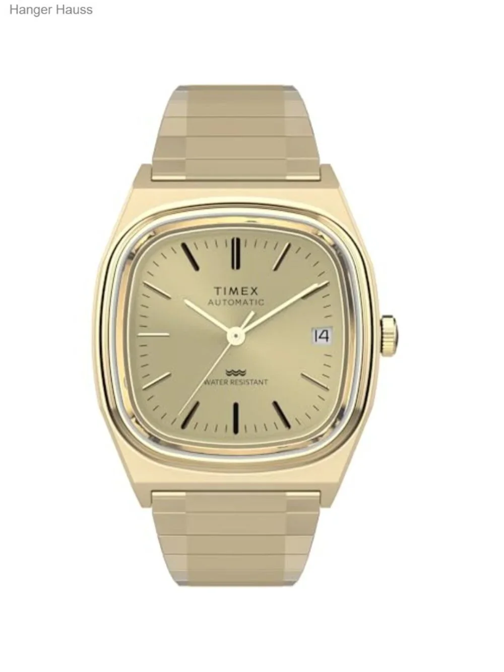 Men's Gold Tone 34mm Watch Stainless Steel Band